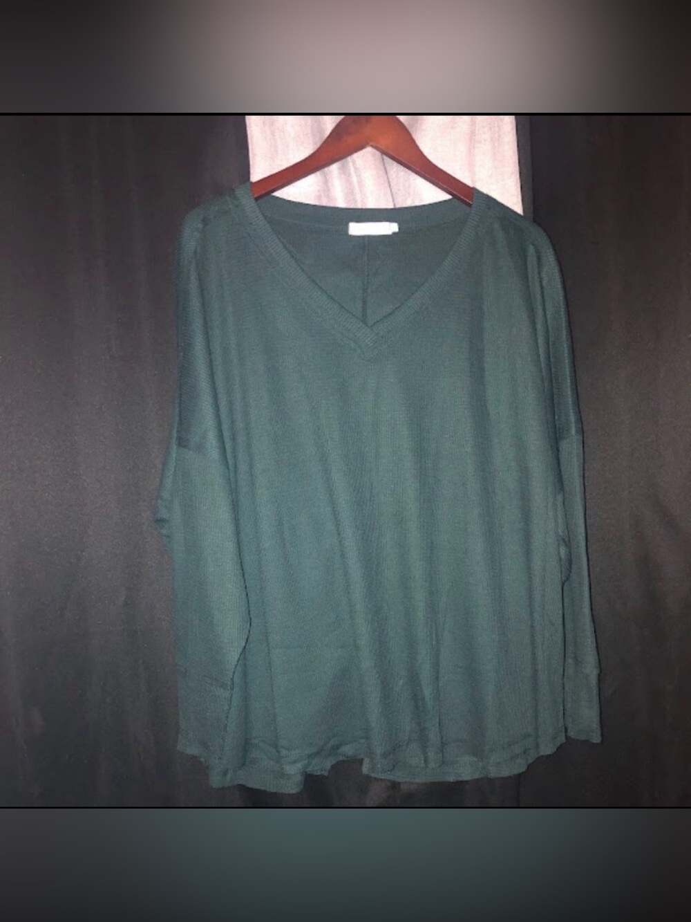 Amaryllis Forest Green Long sleeve lightweight Top #1764